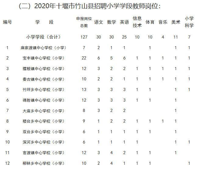 竹山县小学最新招聘启事概览